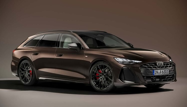 Audi A6 Avant 2025 luxury wagon front side view